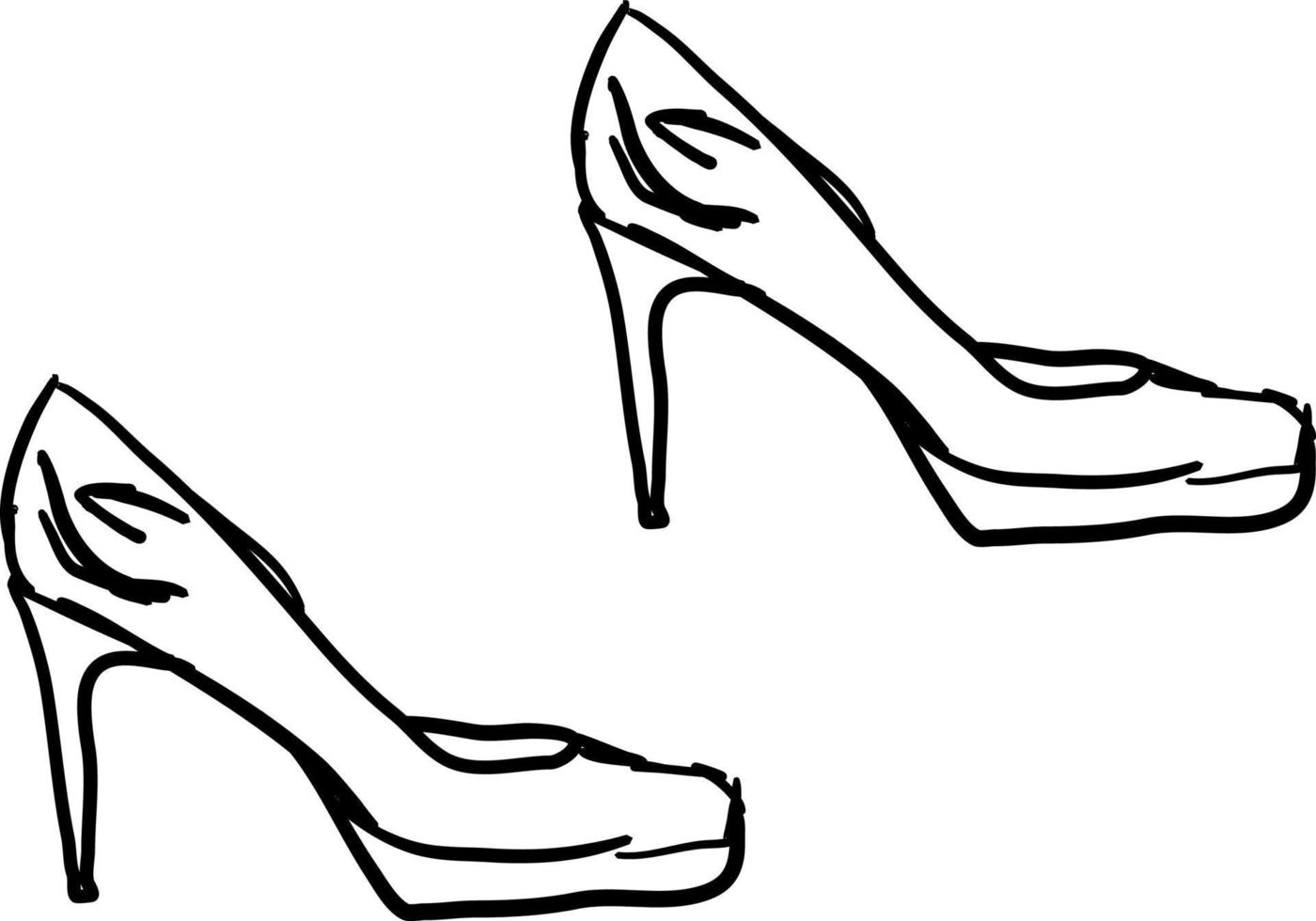 womans scarpe, illustrazione, vettore su bianca sfondo.