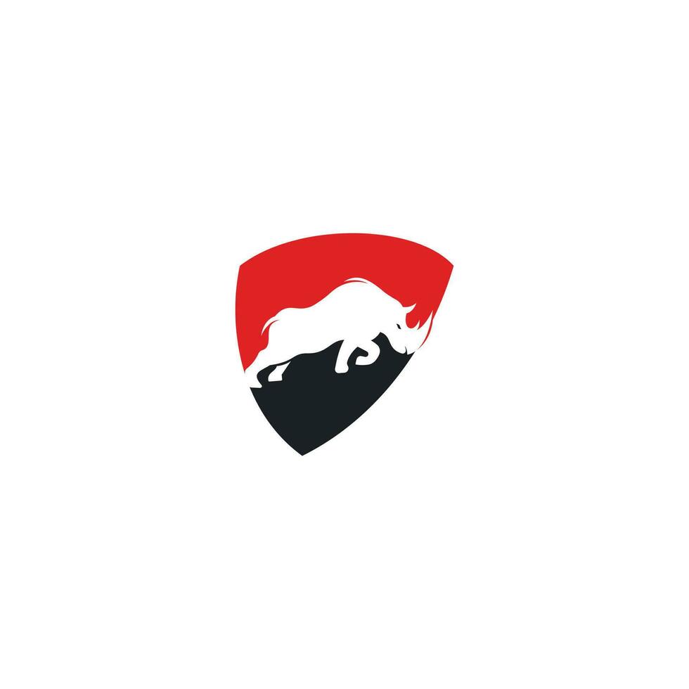 rinoceronte logo vettore design. rinoceronti logo per sport club o squadra. arrabbiato rinoceronte logo