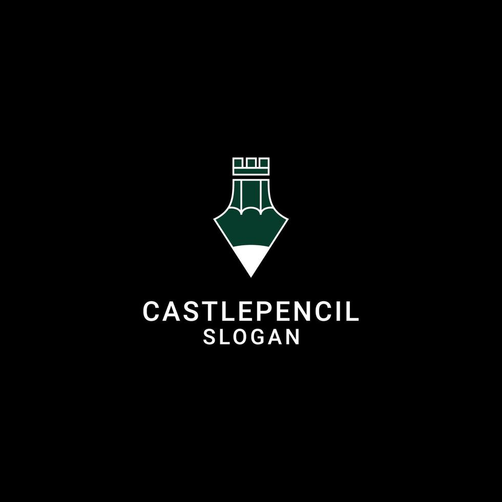 matita del castello logo icona design vettore