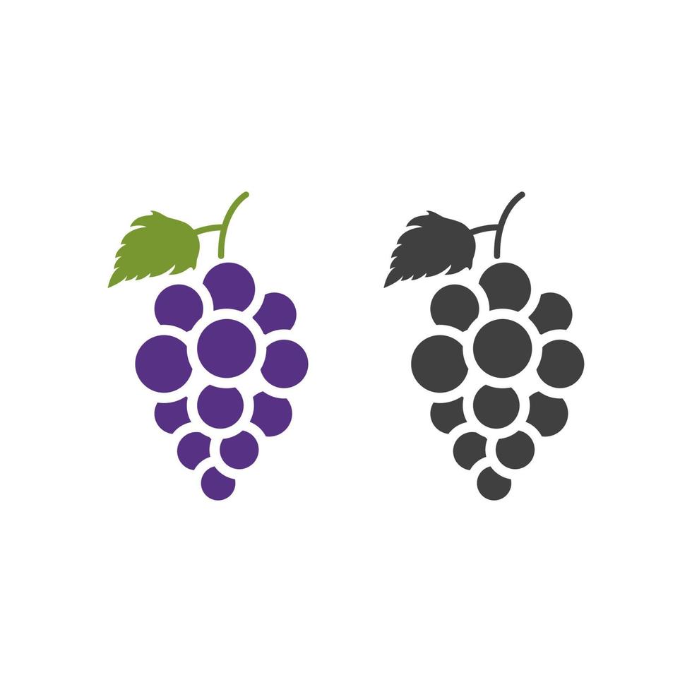 disegno dell'illustrazione dell'icona di vettore dell'uva