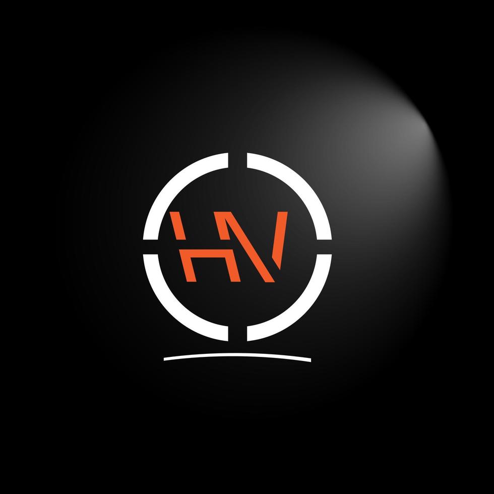 hv testo logo vettore