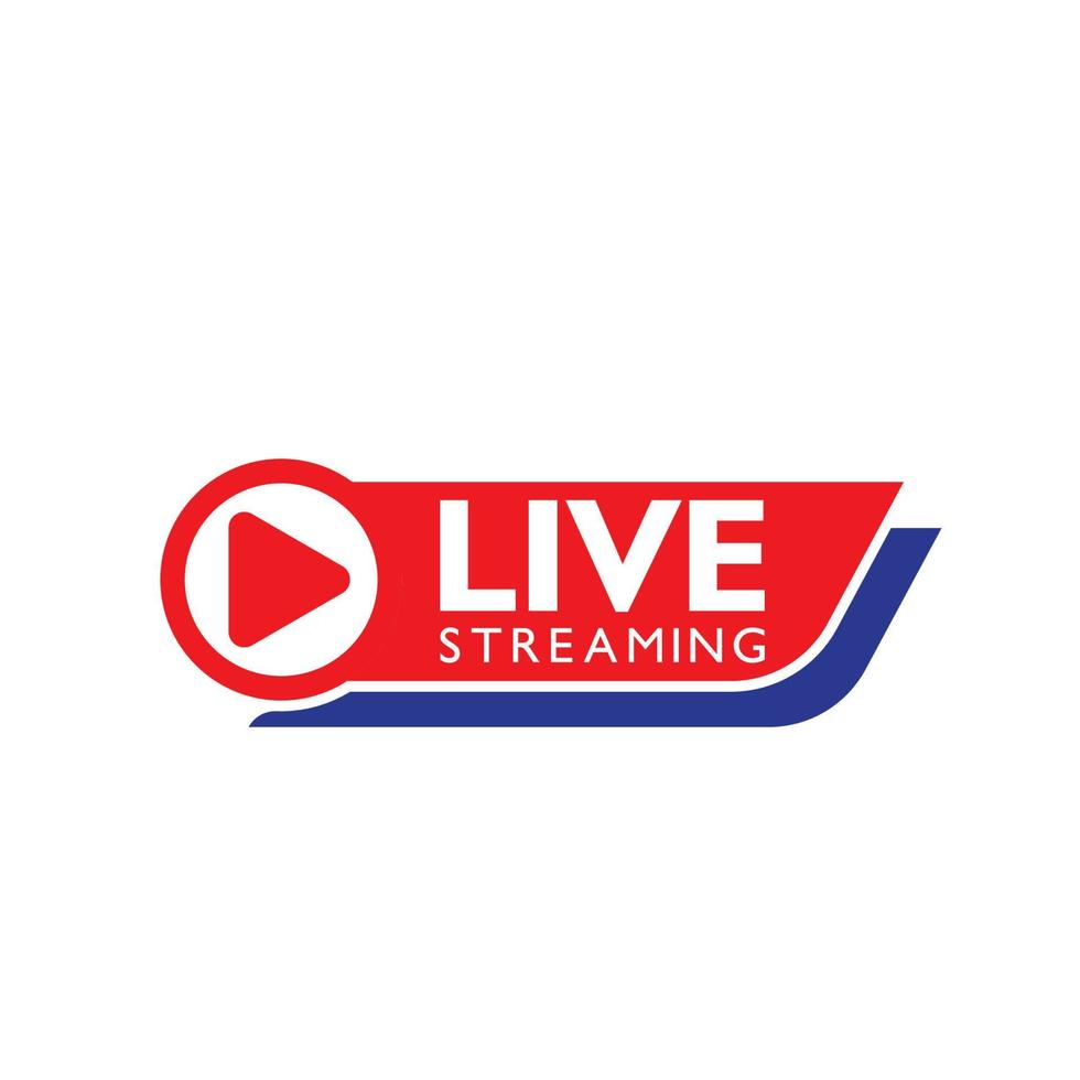 design del logo in diretta streaming. illustrazione vettoriale