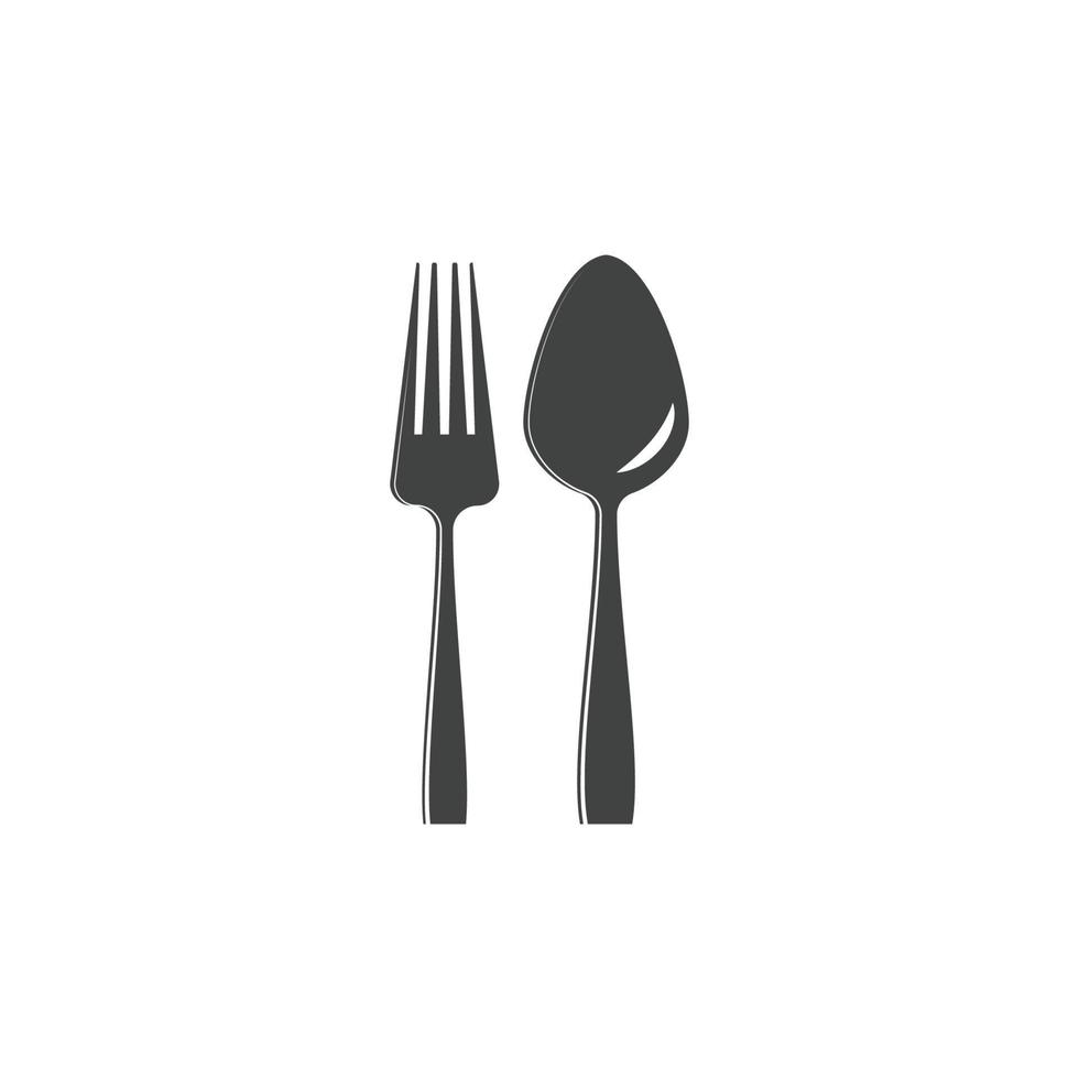 forchetta piatto cucchiaio icona vettore illustrazione