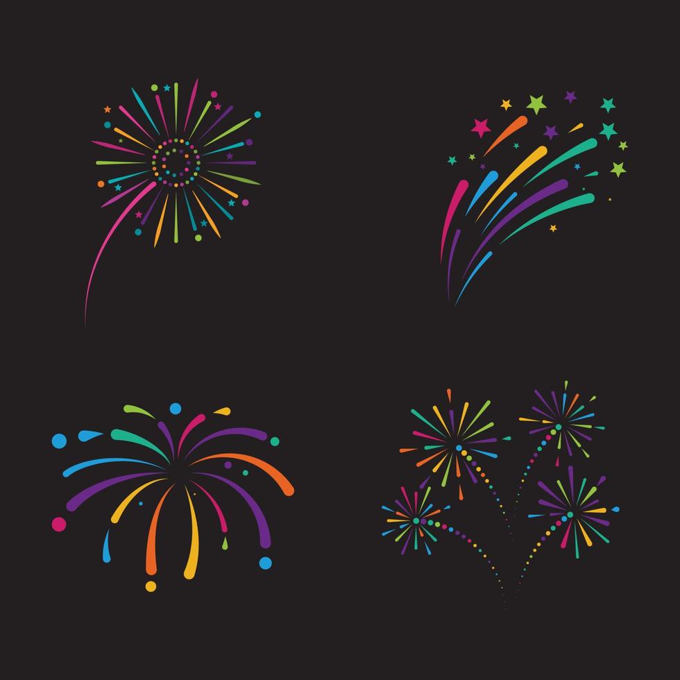 fuochi d'artificio icona vettore illustrazione