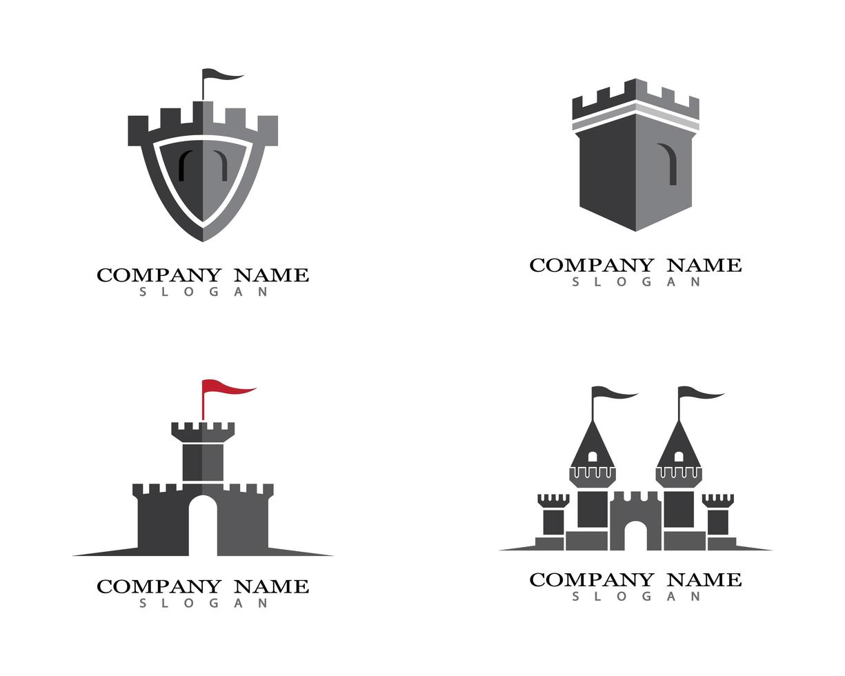 set di simboli del castello vettore