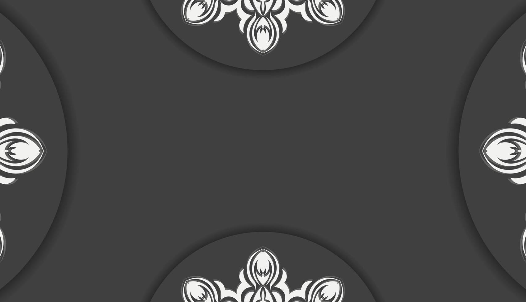 baner di nero colore con greco bianca ornamento per design sotto il tuo testo vettore