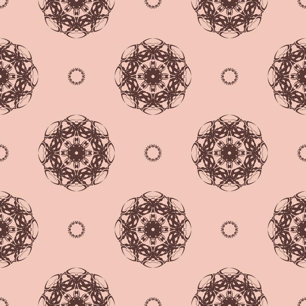 rosa Vintage ▾ senza soluzione di continuità struttura con ornamento. design elemento. decorativo sfondo. squisito floreale sfondo arredamento. tradizionale arredamento su un' rosa sfondo. vettore