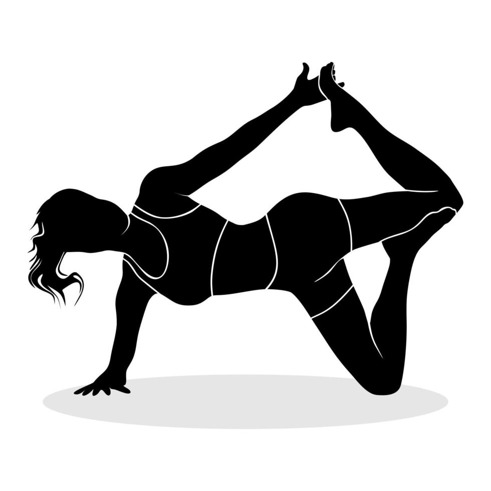 sportivo donna praticante yoga meditazione. vettore illustrazione