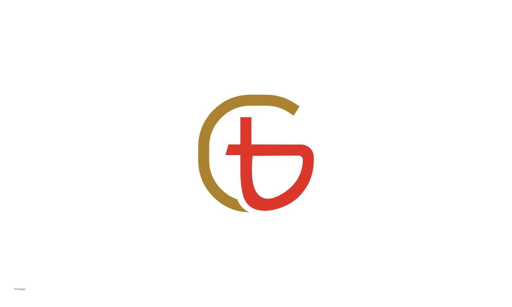 alfabeto lettere iniziali monogramma logo gt, tg, g e t vettore