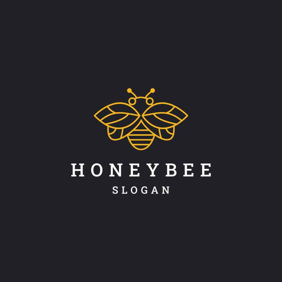 miele ape logo modello vettore illustrazione design