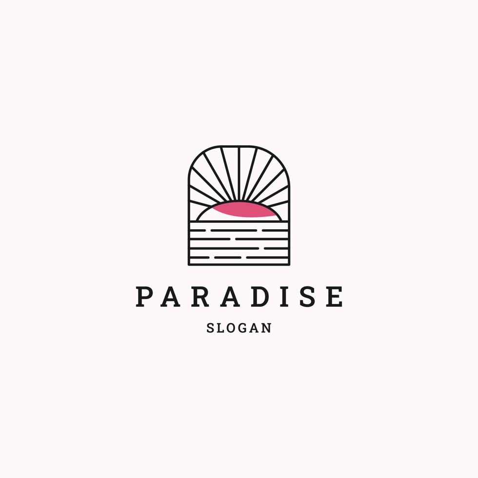 Paradiso logo icona design modello vettore illustrazione