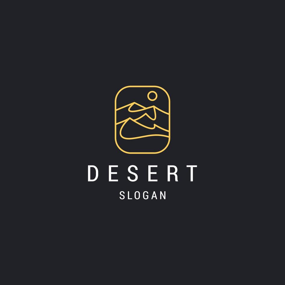 deserto logo icona design modello vettore