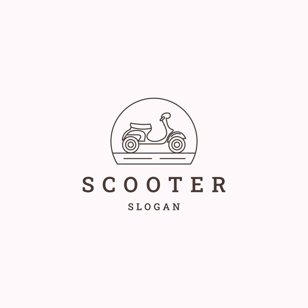 scooter logo icona design modello vettore illustrazione