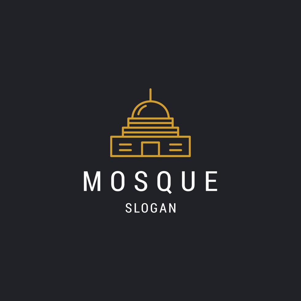 moschea logo icona design modello vettore illustrazione