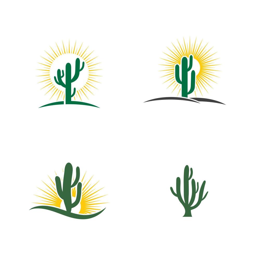 cactus icona logo modello vettore