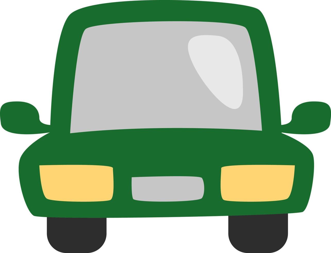 buio verde macchina, illustrazione, vettore, su un' bianca sfondo. vettore