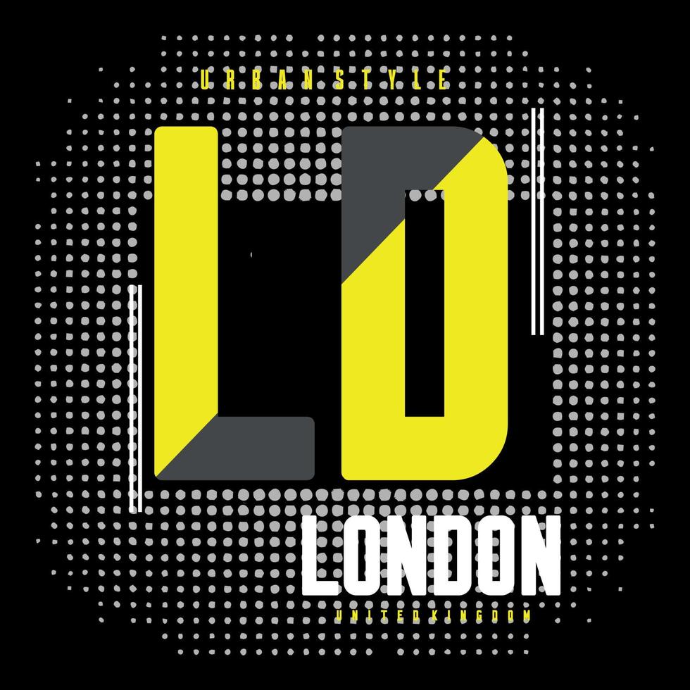 Londra tipografia design maglietta Stampa vettore illustrazione