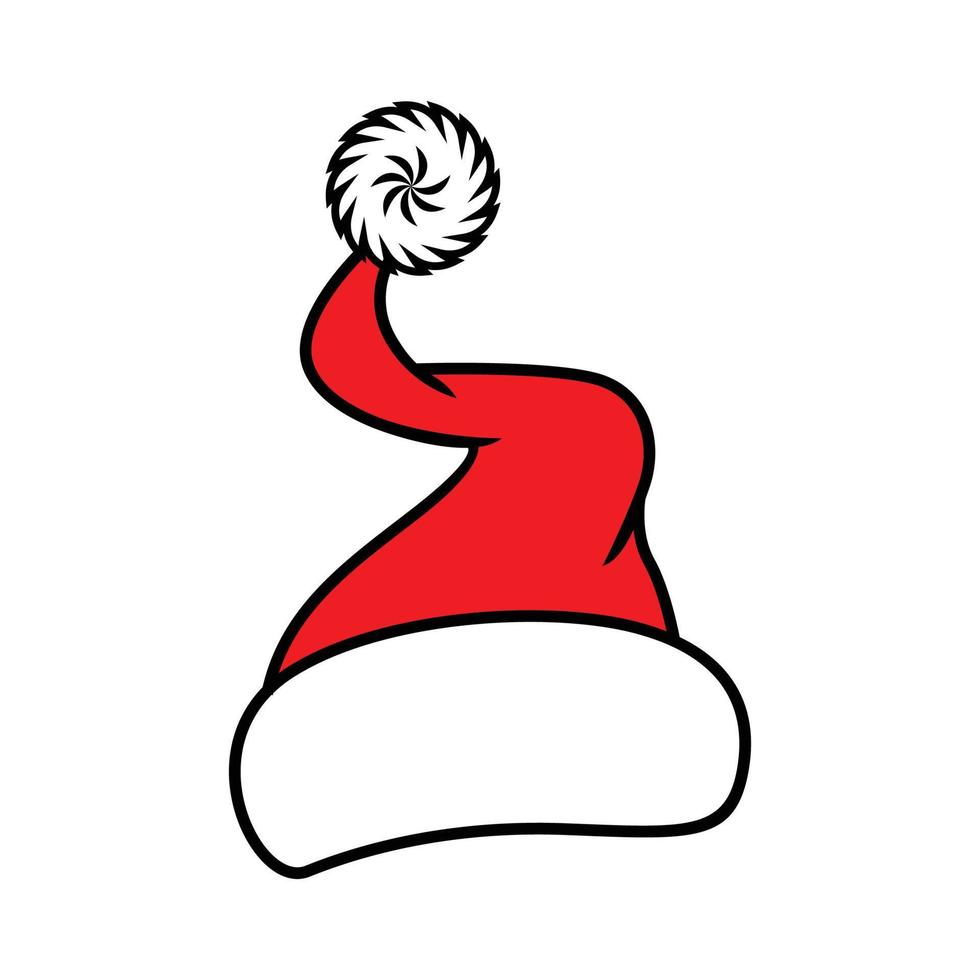 Santa Claus cappello e barba. rosso allegro Natale carta illustrazione vettore