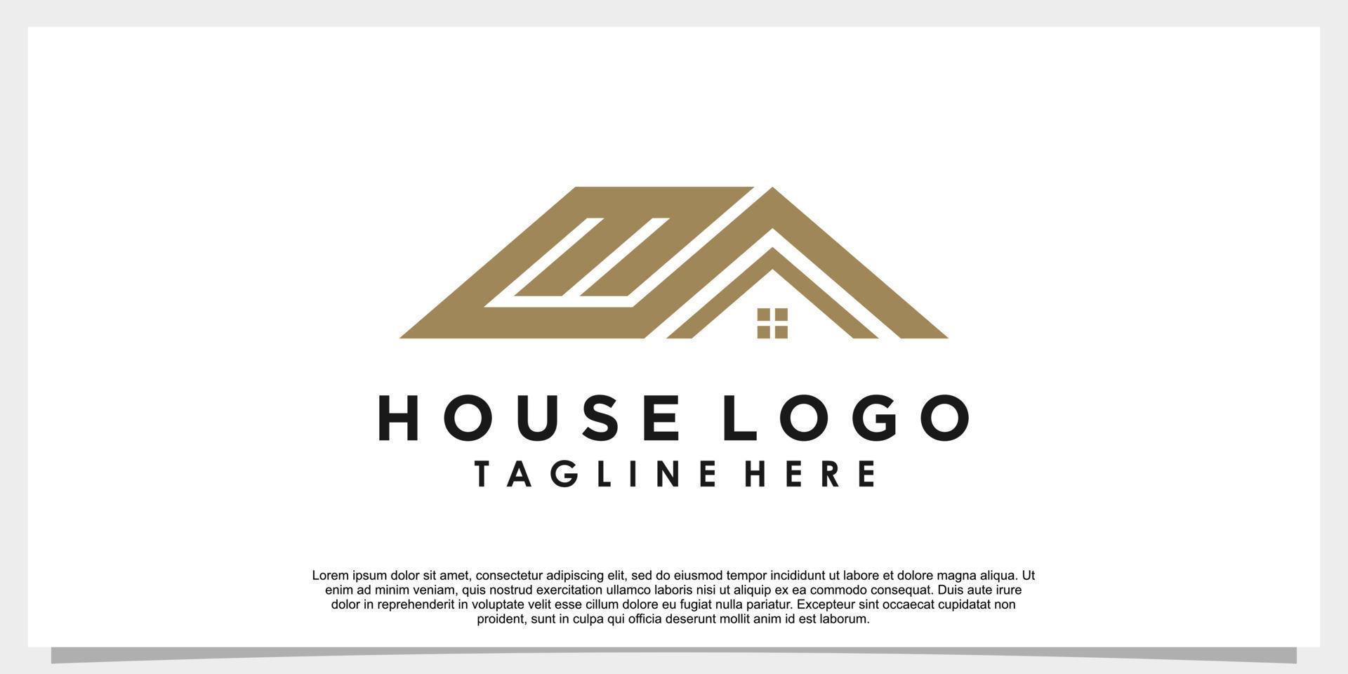 Casa logo design con creativo concetto per il tuo bussines vettore