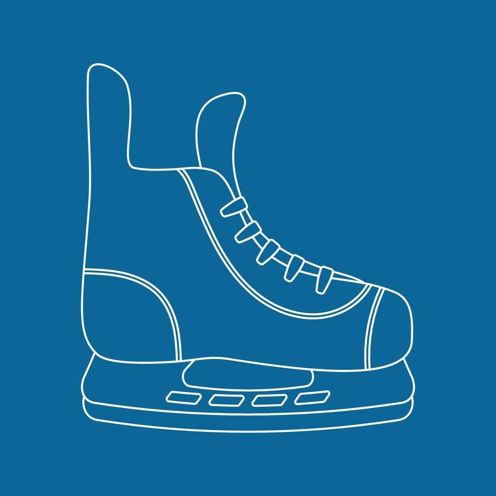 schema di inverno hockey pattini su un' blu sfondo. vettore illustrazione