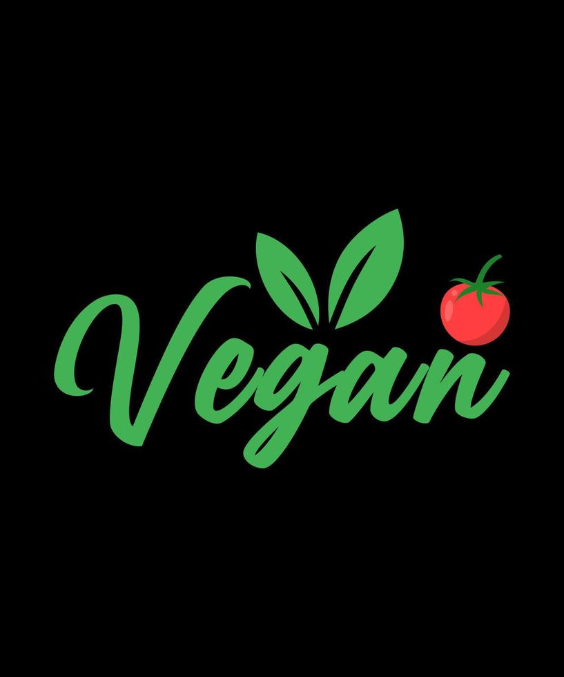 mangiare vegano Salva vite logo vettore maglietta design