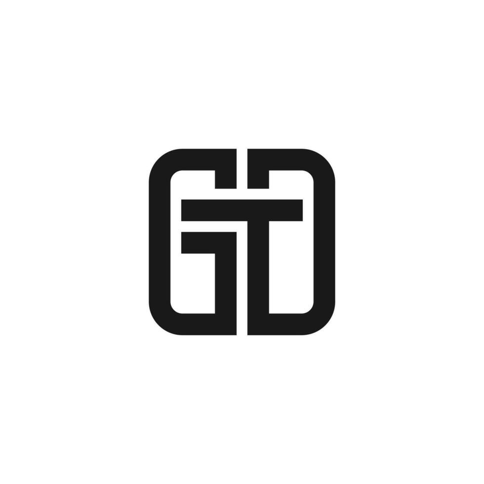 lettera gtd logo icona design vettore