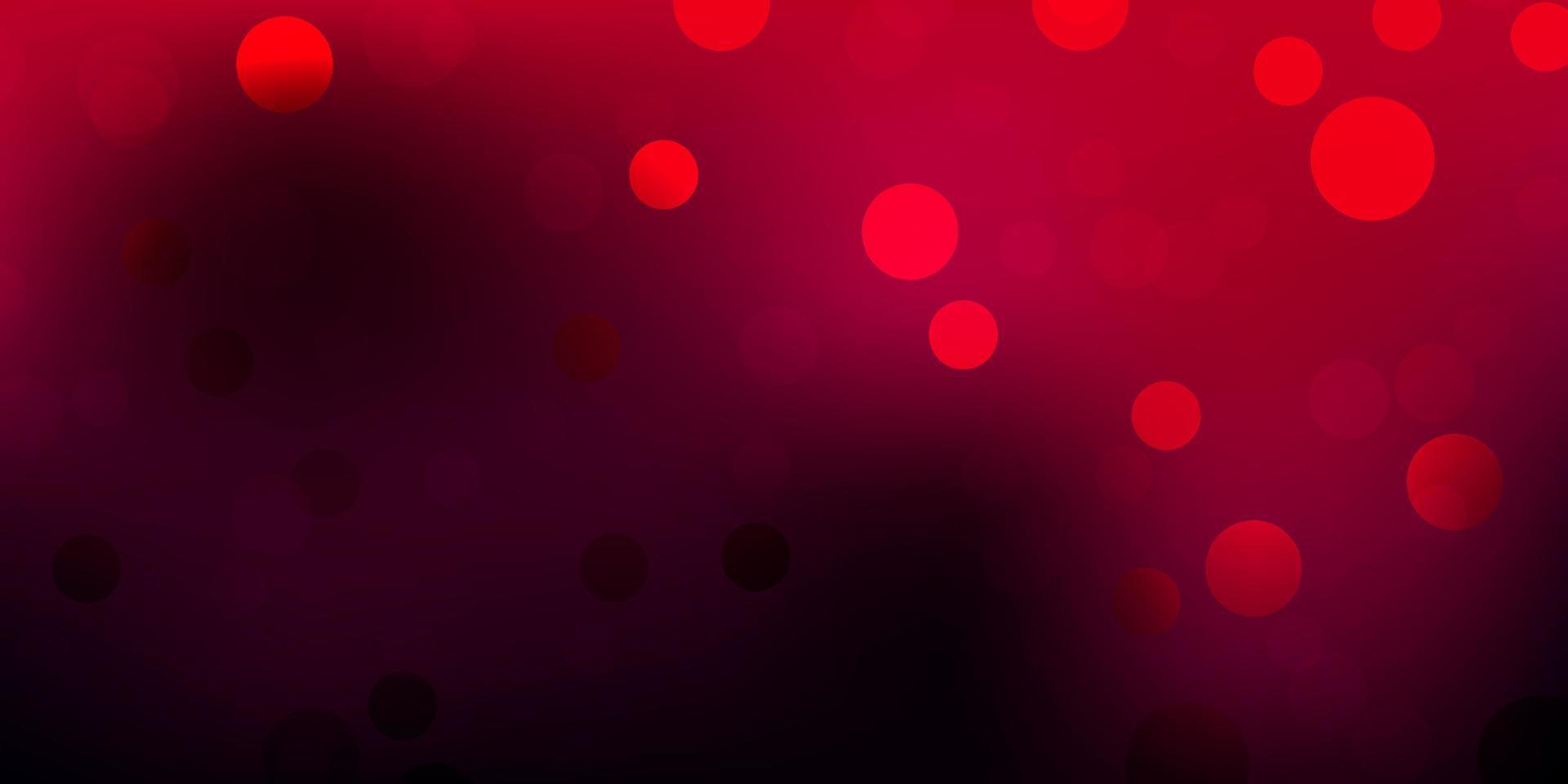 sfondo vettoriale rosa scuro con bolle.