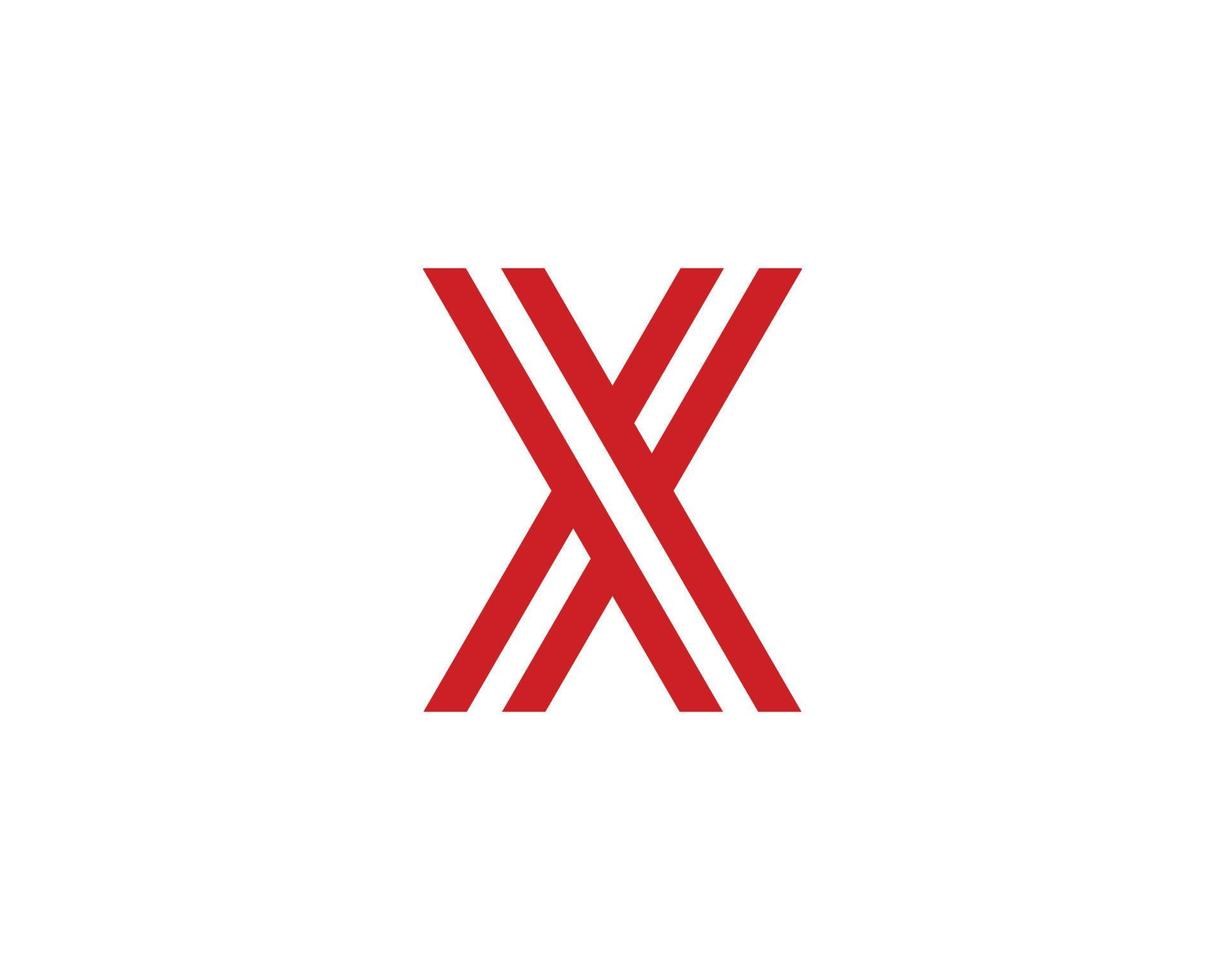 X xx logo design vettore modello