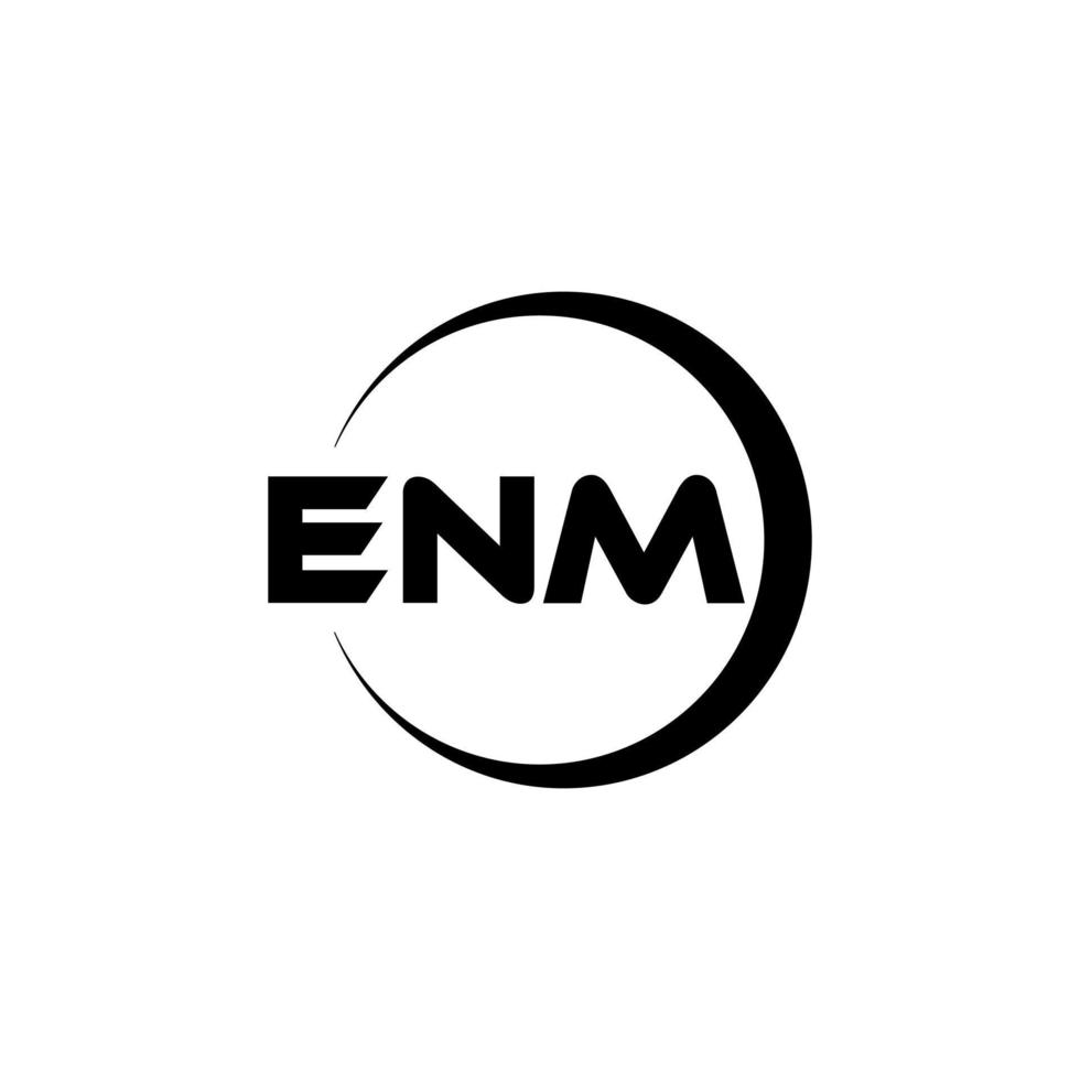 enm lettera logo design nel illustrazione. vettore logo, calligrafia disegni per logo, manifesto, invito, eccetera.