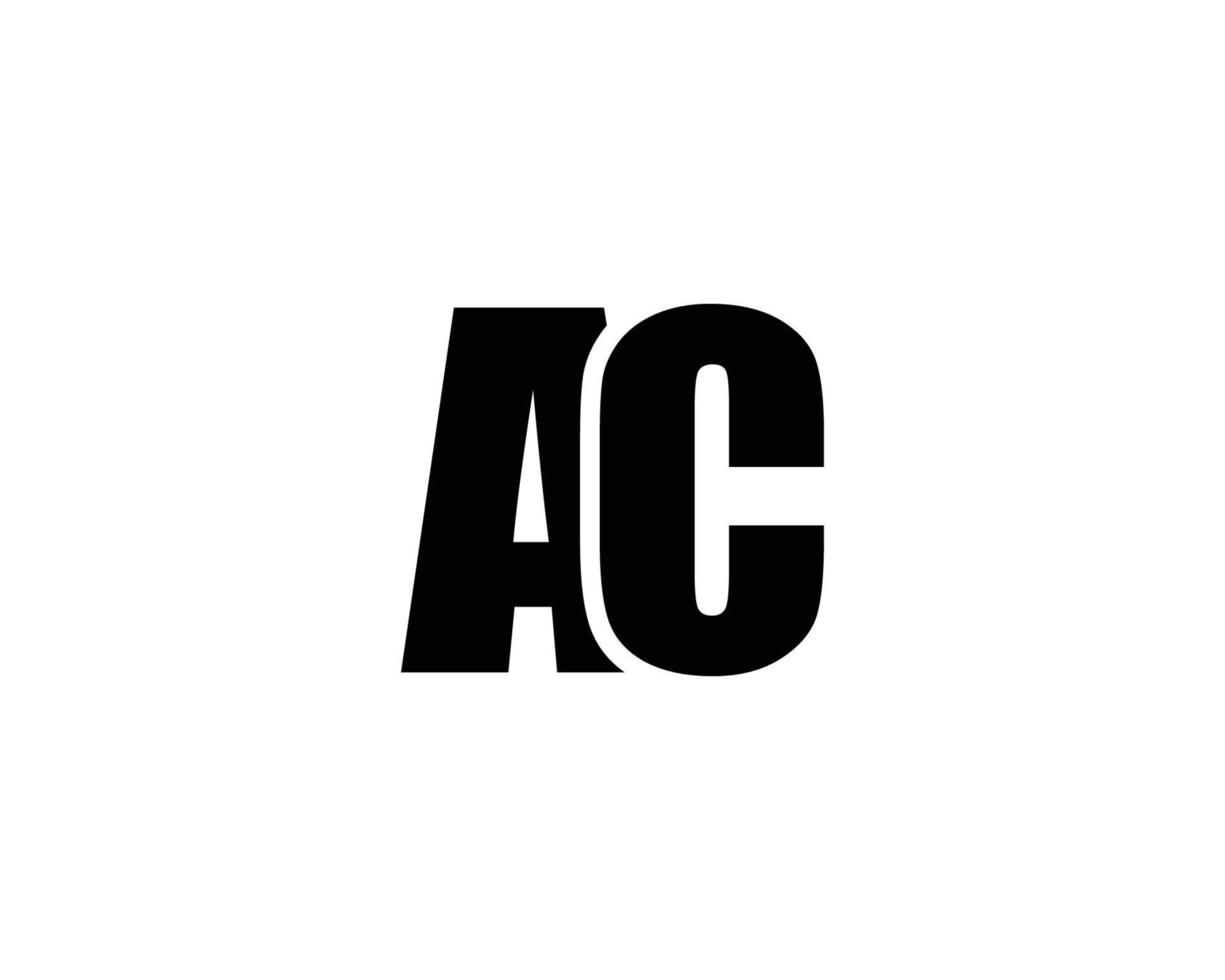 AC circa logo design vettore modello
