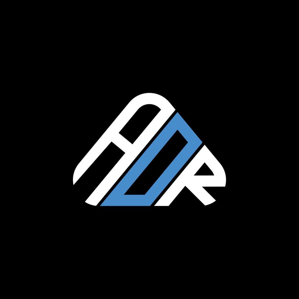 aor lettera logo creativo design con vettore grafico, aor semplice e moderno logo nel triangolo forma.
