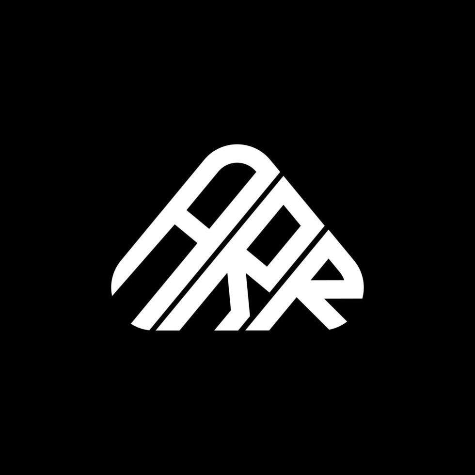arr lettera logo creativo design con vettore grafico, arr semplice e moderno logo nel triangolo forma.