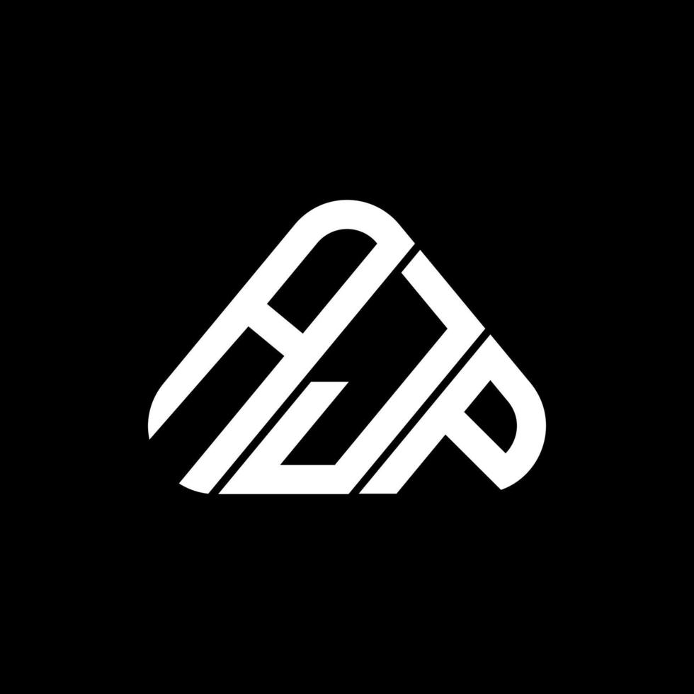 ajp lettera logo creativo design con vettore grafico, ajp semplice e moderno logo nel triangolo forma.