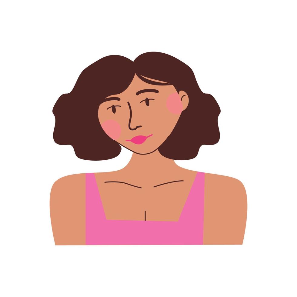 illustrazione vettoriale di avatar femminile