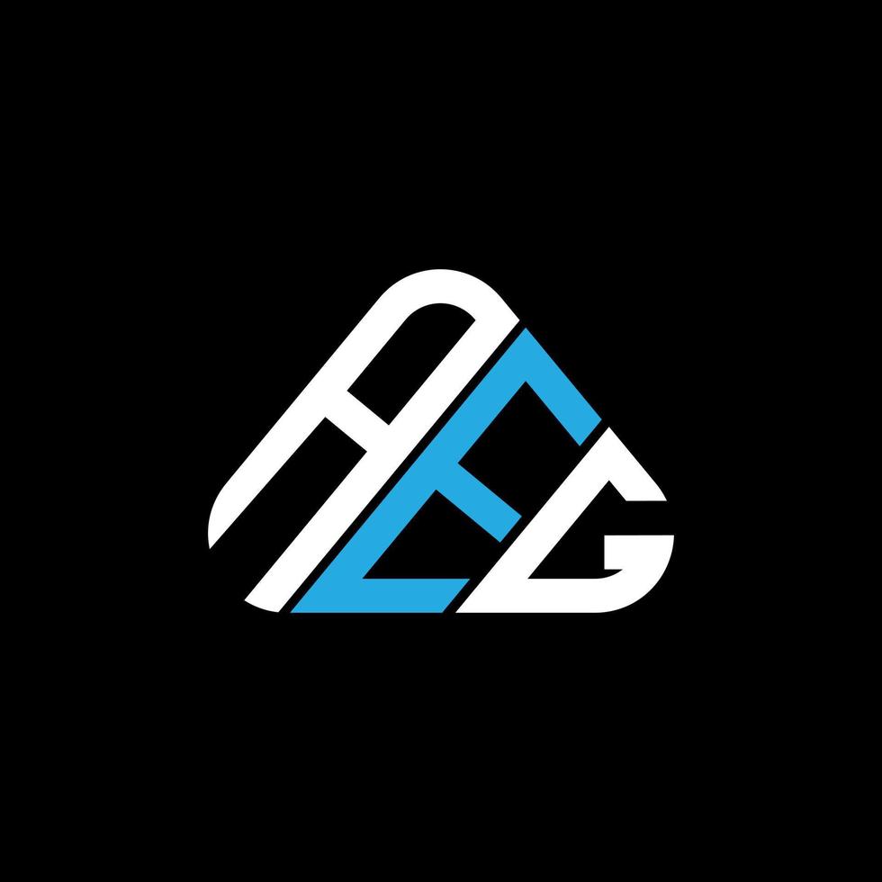 aeg lettera logo creativo design con vettore grafico, aeg semplice e moderno logo nel triangolo forma.