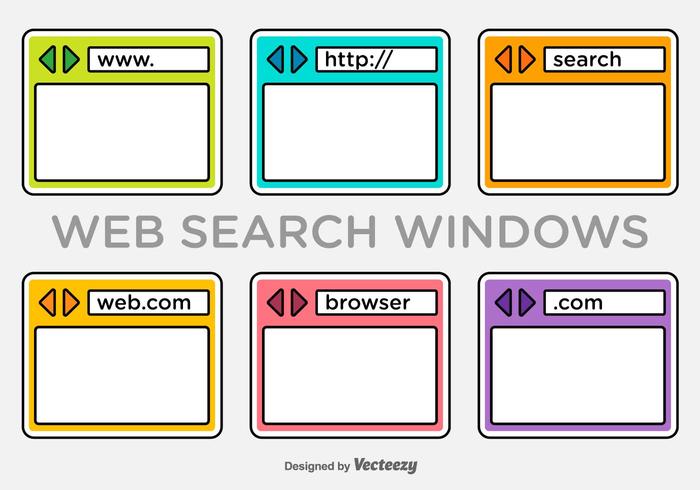 Icone di vettore di ricerca Web