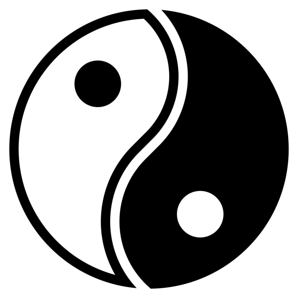 yin clip arte icona vettore