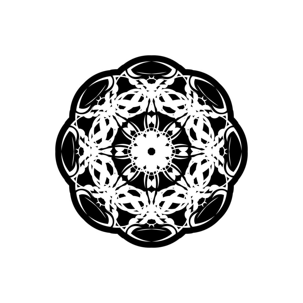 circolare modello nel modulo di mandala con fiore per henné, mehndi, tatuaggio, decorazione. decorativo ornamento nel etnico orientale stile. schema scarabocchio mano disegnare vettore illustrazione.