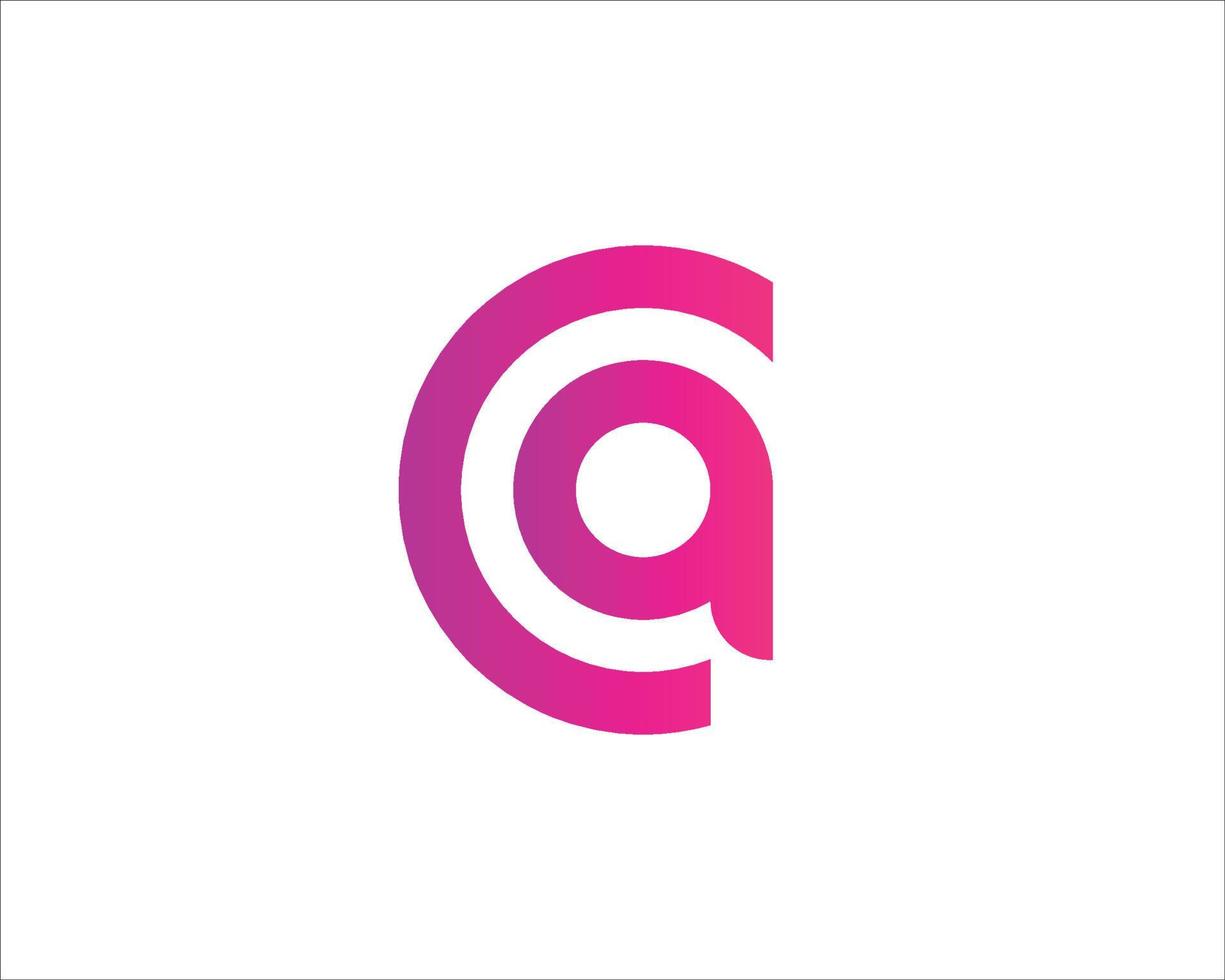 circa AC logo design vettore modello