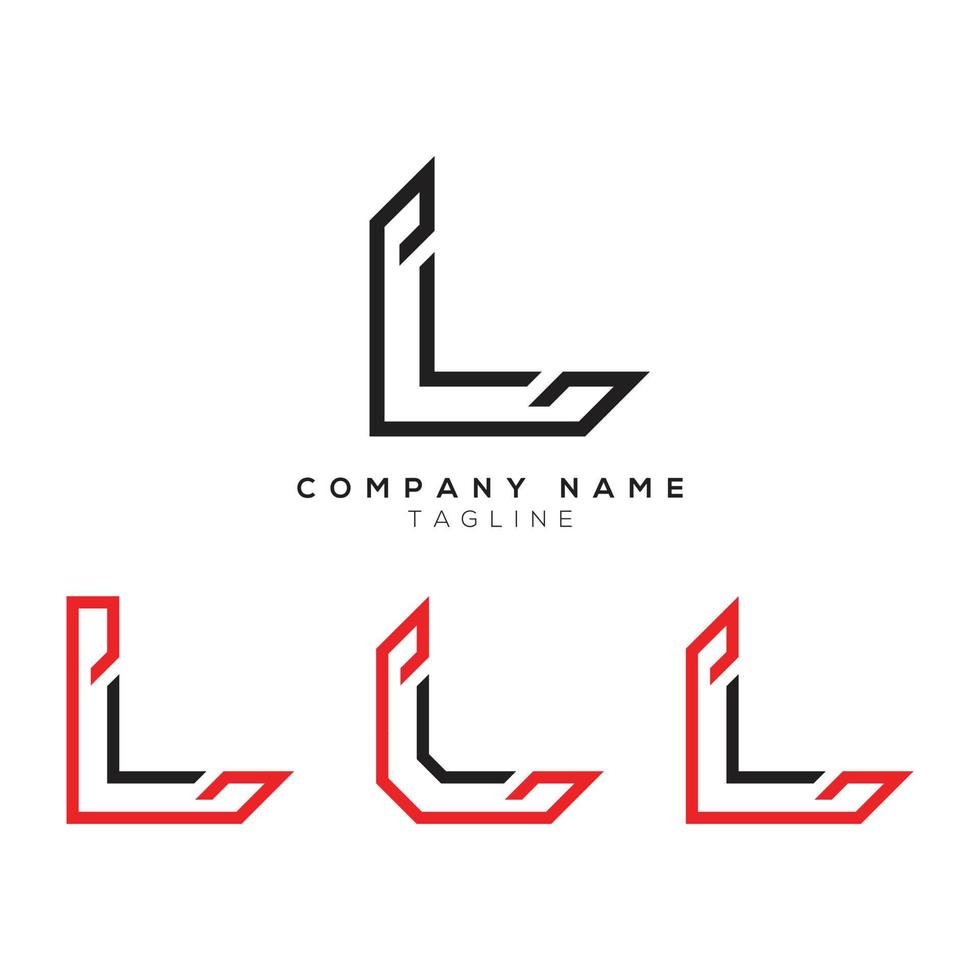 lettera l logo icona impostato design vettore modello elementi