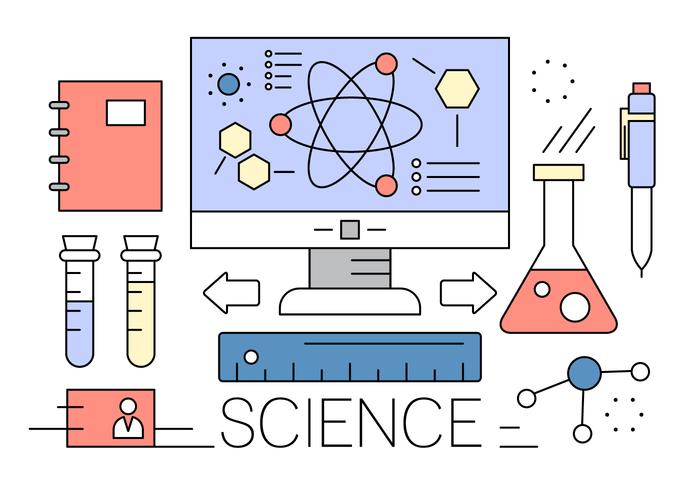 Elementi vettoriali gratis di scienza