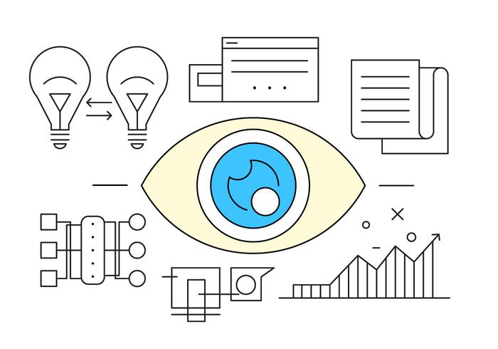Occhio per icone di affari vettore