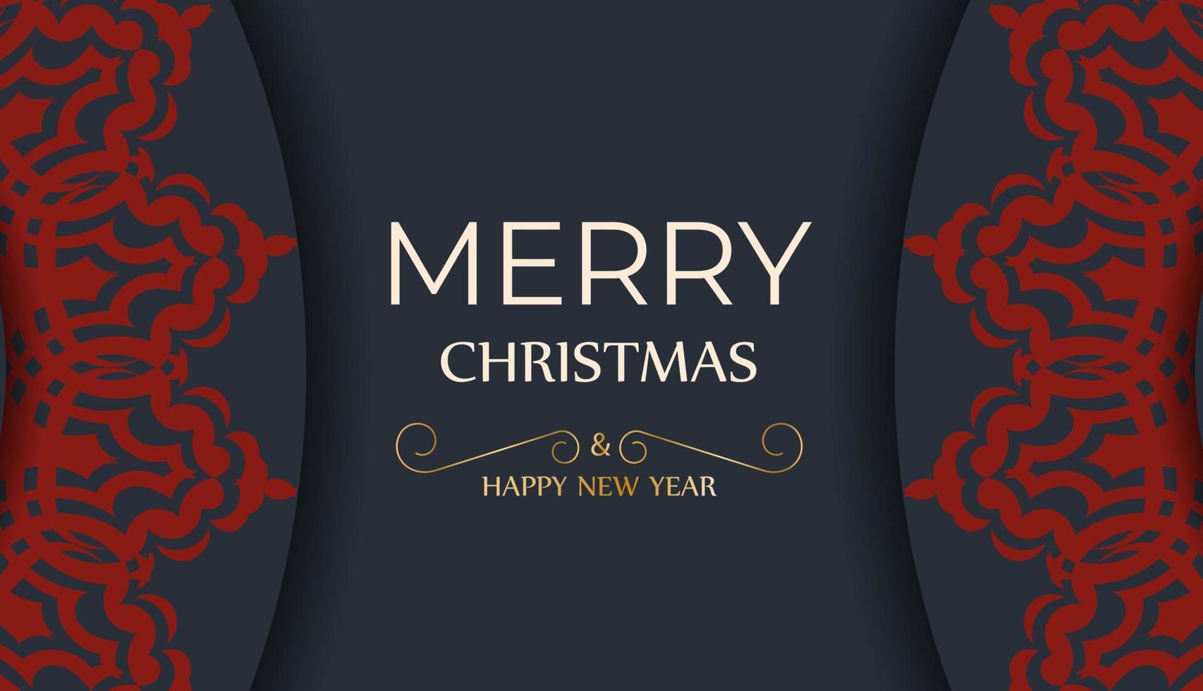 allegro Natale vettore modello per grigio colore stampabile saluto carta design con inverno modelli. cucinando manifesto contento nuovo anno e rosso ornamento.