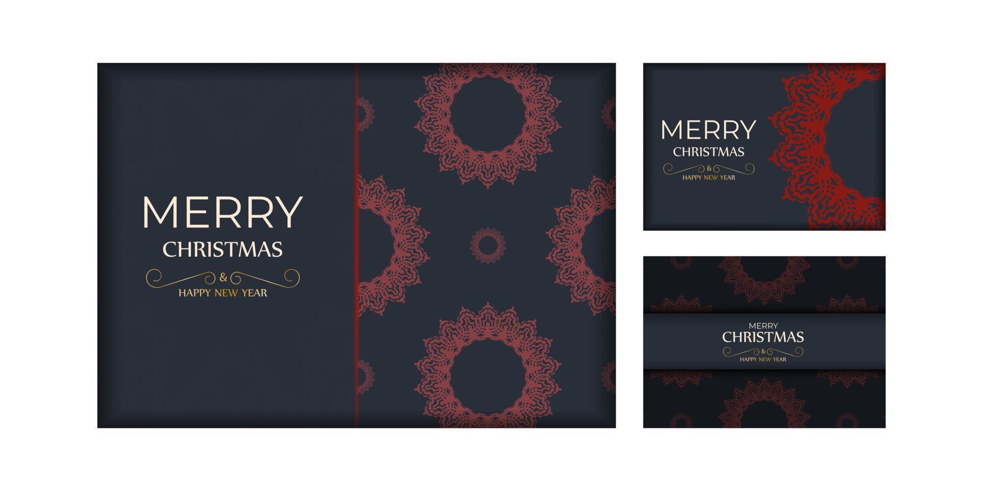 allegro Natale vettore saluto carta design nel grigio colore con rosso modelli. design manifesto contento nuovo anno e inverno ornamento.