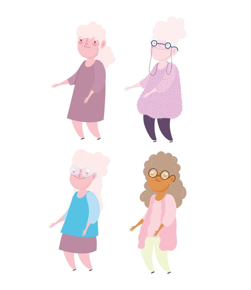 donne anziane nonne vettore