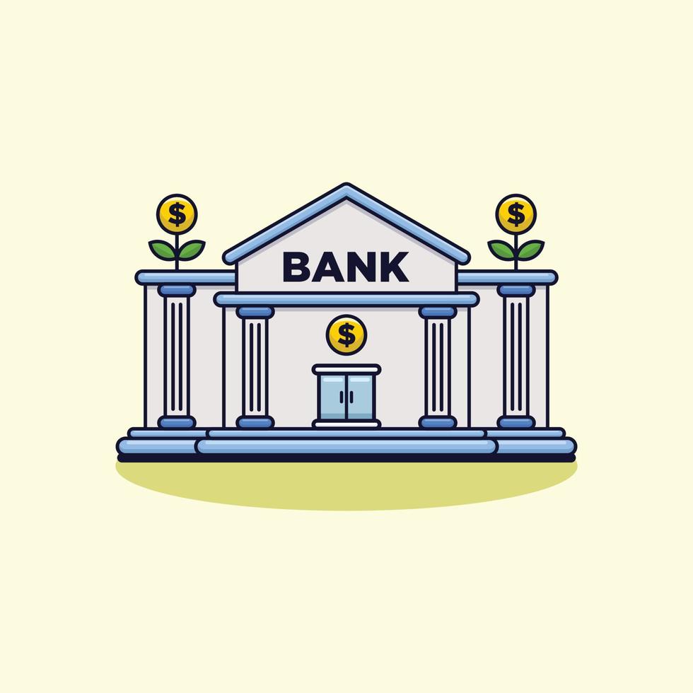 vettore illustrazione di un' banca per striscioni, opuscoli, manifesti, opuscoli e volantini
