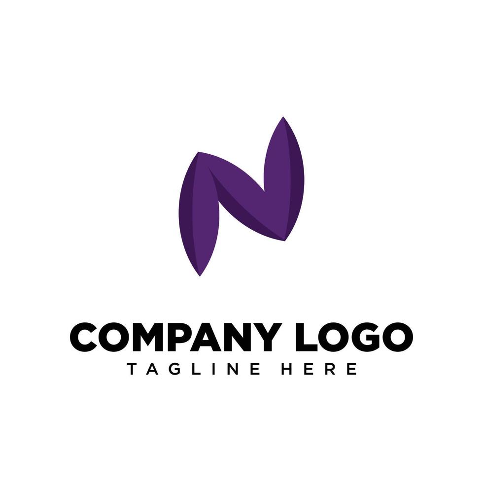 logo design lettera n adatto per azienda, Comunità, personale loghi, marca loghi vettore