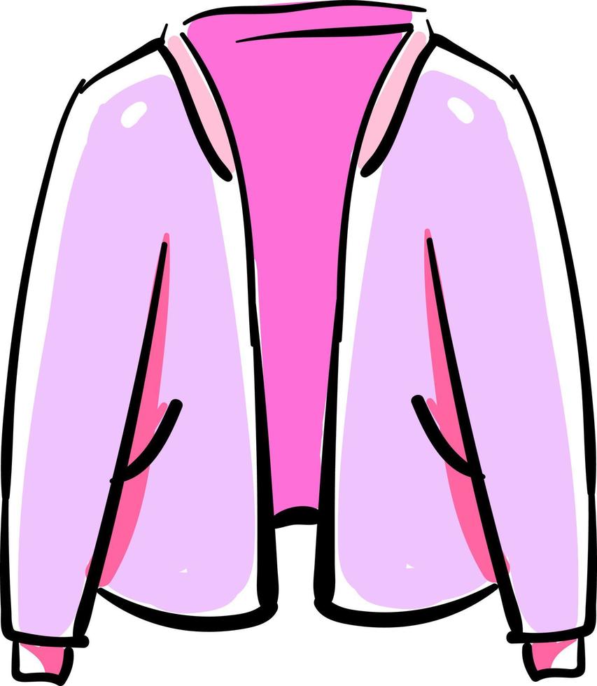 rosa giacca, illustrazione, vettore su bianca sfondo.