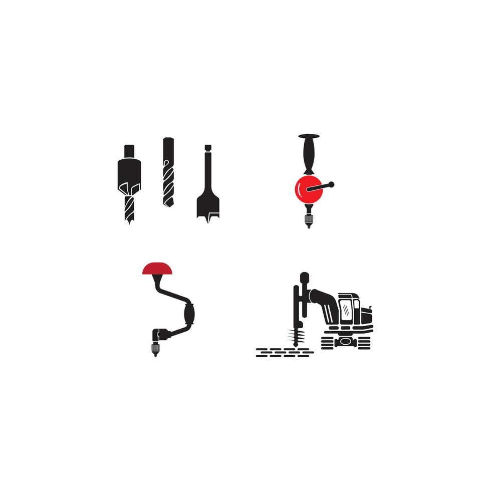 trapano attrezzo icona vettore illustrazione, costruzione icona