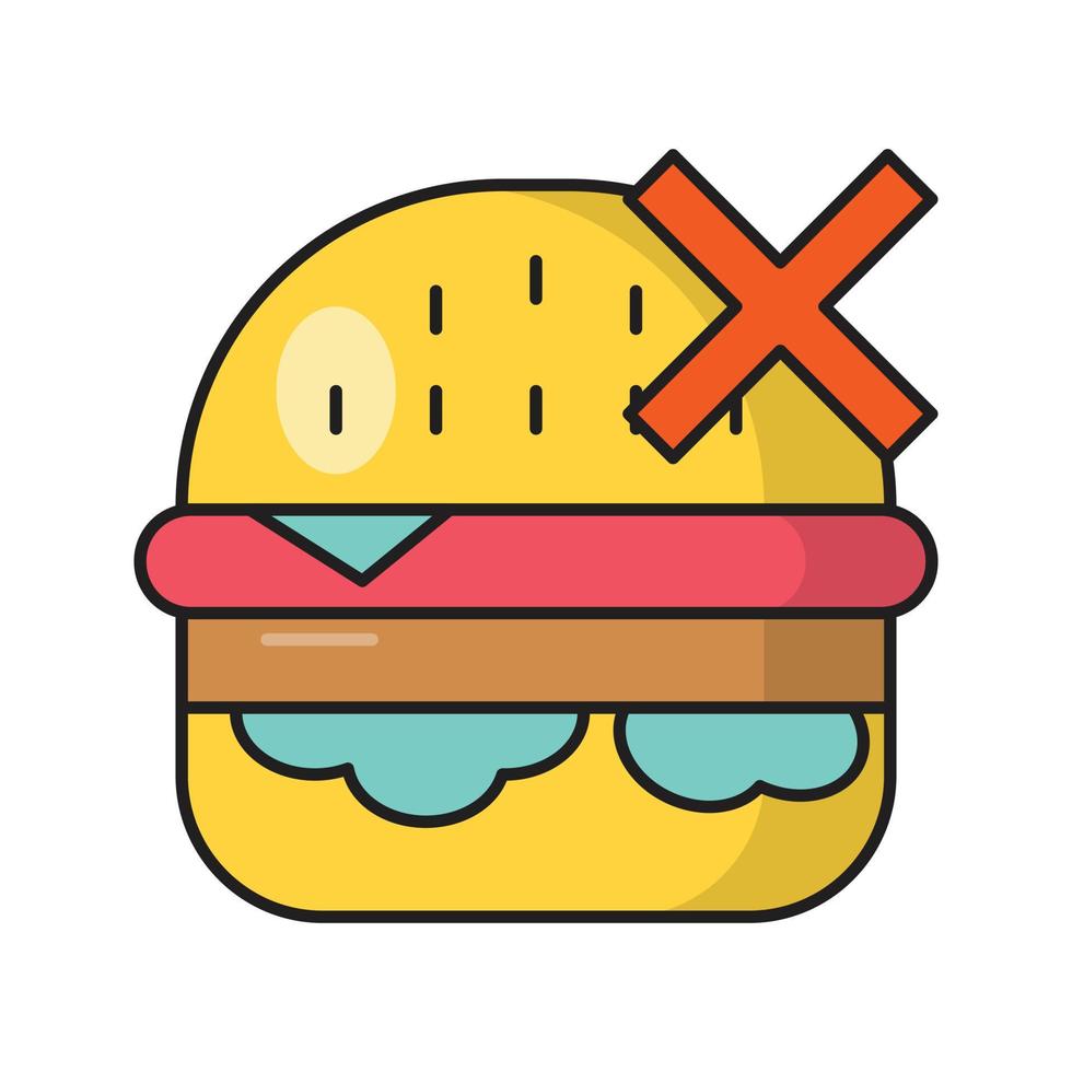 hamburger Annulla vettore illustrazione su un' sfondo.premio qualità simboli.vettore icone per concetto e grafico design.